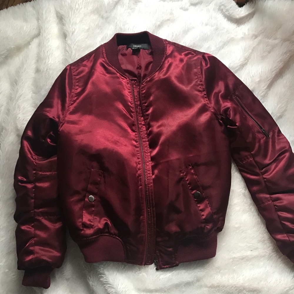 Maroon Bomber Jacket